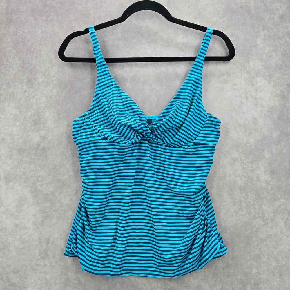 Apt 9 Blue Stripe Tank‎ Top Tankini Swimwear Large